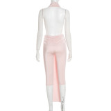 Glossy Sexy Halter-Neck Backless Tight Romper GSBD-D25JP401
