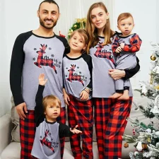 Christmas Plaid Print Family Matching Pajama Sets GSGS-0900