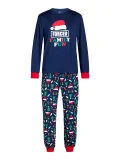 Christmas Letter Print Matching Family Long-Sleeve Pajama Set GSGS-0729