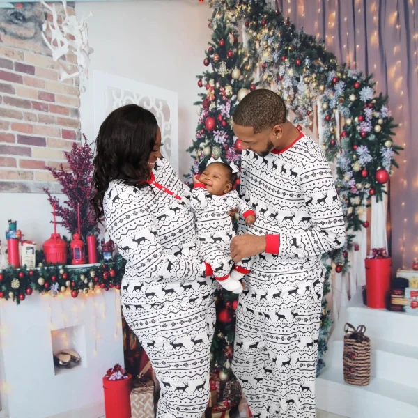 Christmas Print Family Matching Pajamas Loungewear Set GSGS-0817