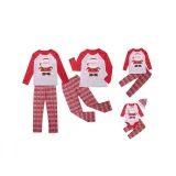 Santa Claus Print Matching Family Plaid Pajamas Set  GSGS-0823