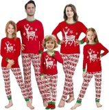 Christmas Reindeer Print Matching Family Long-Sleeve Pajama Set GSGS-0721