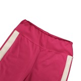 Sport Patchwork Color Block Coat Pants Suit AIL-333