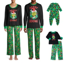 Christmas Matching Family Cartoon Print Pajamas Set GSGS-0621#