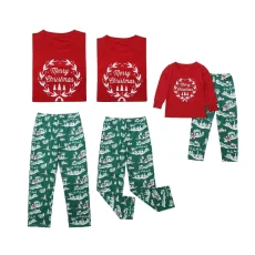 Christmas Print Matching Family Long-Sleeve Pajamas Set  GSGS-0776