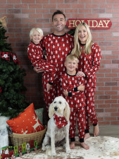 Christmas Tree Print Family Matching Pajamas Loungewear Set GSGS-0602#