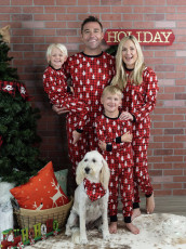 Christmas Tree Print Family Matching Pajamas Loungewear Set GSGS-0602#