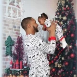 Christmas Print Family Matching Pajamas Loungewear Set GSGS-0817