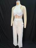 Halterneck Tube Tops Hollow Out Pants 2 Piece Set GANY-LB961