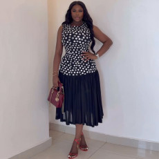 Print Sleeveless Slim Midi Dress GANY-LB1309