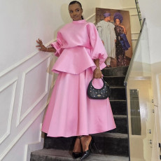 Loose Solid Color Three Piece Skirt Set GANY-LB1418