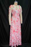 Print Sling Tie Up Maxi Dress GANY-LB1327