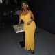 Sexy Sleeveless Solid Color Maxi Dress GANY-LB895