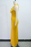 Sexy Sleeveless Solid Color Maxi Dress GANY-LB895