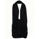 Deep V Neck Backless Mini Dress XEF-K25D82314