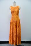 Print Sleeveless Slim Maxi Dress GANY-LB962