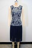 Print Sleeveless Slim Midi Dress GANY-LB1309