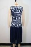 Print Sleeveless Slim Midi Dress GANY-LB1309