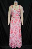 Print Sling Tie Up Maxi Dress GANY-LB1327