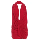 Deep V Neck Backless Mini Dress XEF-K25D82314