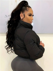 Solid Color Long Sleeve Short Cotton Jacket SH-390799