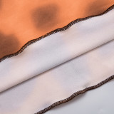 Leopard Print Long Sleeve Mini Dress MXBF-J25DS392