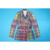 Plaid Print Long Sleeve Blazer Pants 2 Piece Set YF-10952