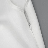 Solid Color Square Neck Long Dress GAXB-A588DS