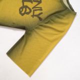 Letter Print Short Sleeve Tops GSBW-Q23TP410