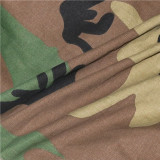 Camouflage Print Lapel Neck Short Coats SH-390421