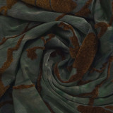 Long Sleeve Print Tie Up Backless Maxi Dress GAXB-A646DS