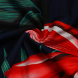 Printed Off Shoulder Waist Belt Jumpsuit FSXF-F25X