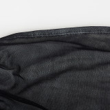 Solid Color Wrap Chest Mini Dress GAXB-A426BS