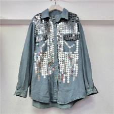 Loose Shirt Single-breasted Denim Jacket GZYN-2024