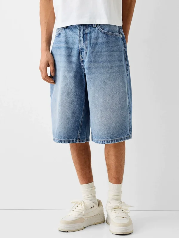 Men's Fashion Loose Denim Fifth Pants XCFF-8922