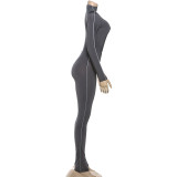 Solid Color Long Sleeve Bodysuit Tight Two Piece Pants Set DLSF-K25S83270