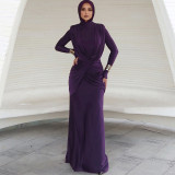 Solid Color Irregular Maxi Dress XEF-K25D85667