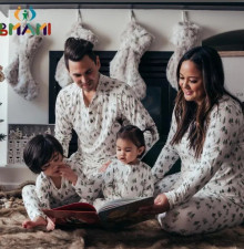 Christmas Print Homewear Family Pajama Sets GSGS-0623