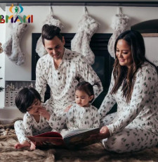 Christmas Print Homewear Family Pajama Sets GSGS-0623