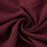 Sleeveless Solid Color Ruched Split Maxi Dress GSBW-Q25DS104