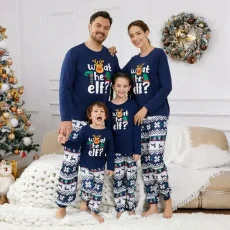 Christmas Letter Print Matching Family Pajama Set GSGS-0727#