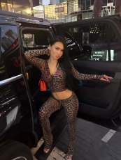 Fashion Casual Printed Leopard Print Zip-Up Long Sleeve Coat And Pants Suit YWXS-XS-4133