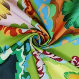 Plus Size Loose Daisy Print Two Piece Short Set GRST-28311