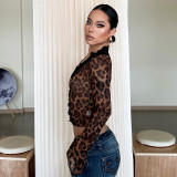 Sexy Print Mesh Lace T Shirt BLG-T4315933K