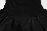 Long Sleeve Backless Cross Tie Up Maxi Dress GLAG-D5820125H