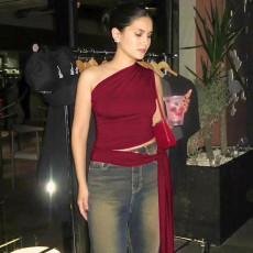 Single Shoulder Tie Up Tops BLG-T5118261K