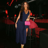 Sexy Backless Bodysuit Tie Up Long Skirt 2 Piece Set BLG-S4817189A