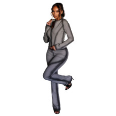 Casual Print Zipper Long Sleeve Pants Suit MEM-88675