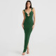 Sexy V Neck Backless Split Maxi Dress BLG-D3C15238A