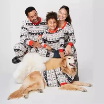 Christmas Print Long Sleeve Matching Family Pajama Set GSGS-0656